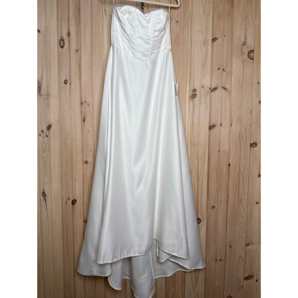 NWT Lulus Eternal Gratitude White Floral Embroidered Strapless Maxi Dress Sz L